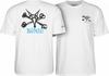 Powell Peralta RAT BONES Футболка для скейтборда БЕЛАЯ Унисекс Футболка
