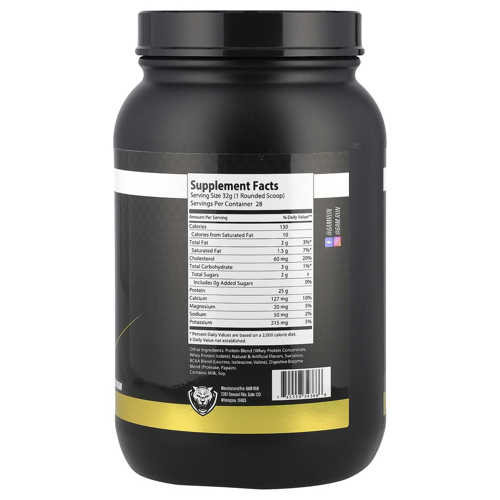 6AM Run, Track Fuel, Whey Protein, Vanilla Ice Cream, 2 lb (907 g)