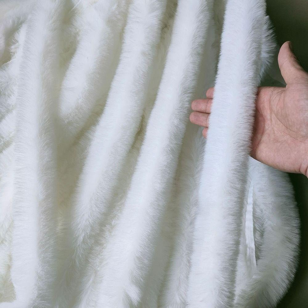 Handmade Wool Tops Fluffy Trim 1M Artificial Fur Stripe Decoration Faux Fur Ribbon Tape