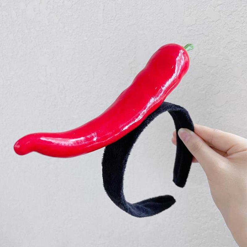 Забавный имитация фруктов, овощей, обруч для волос, повязка на голову в виде хлеба, моркови, банана, перца, головной убор на день рождения, косплей, Хэллоуин