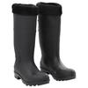 VidaXL Black Rain Boots Size 38-46 PVC