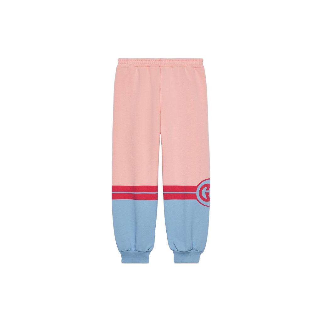 (GS) Gucci Felted Cotton Trousers 'Light Blue Pink' Kids' 772323-XJF5X-6372