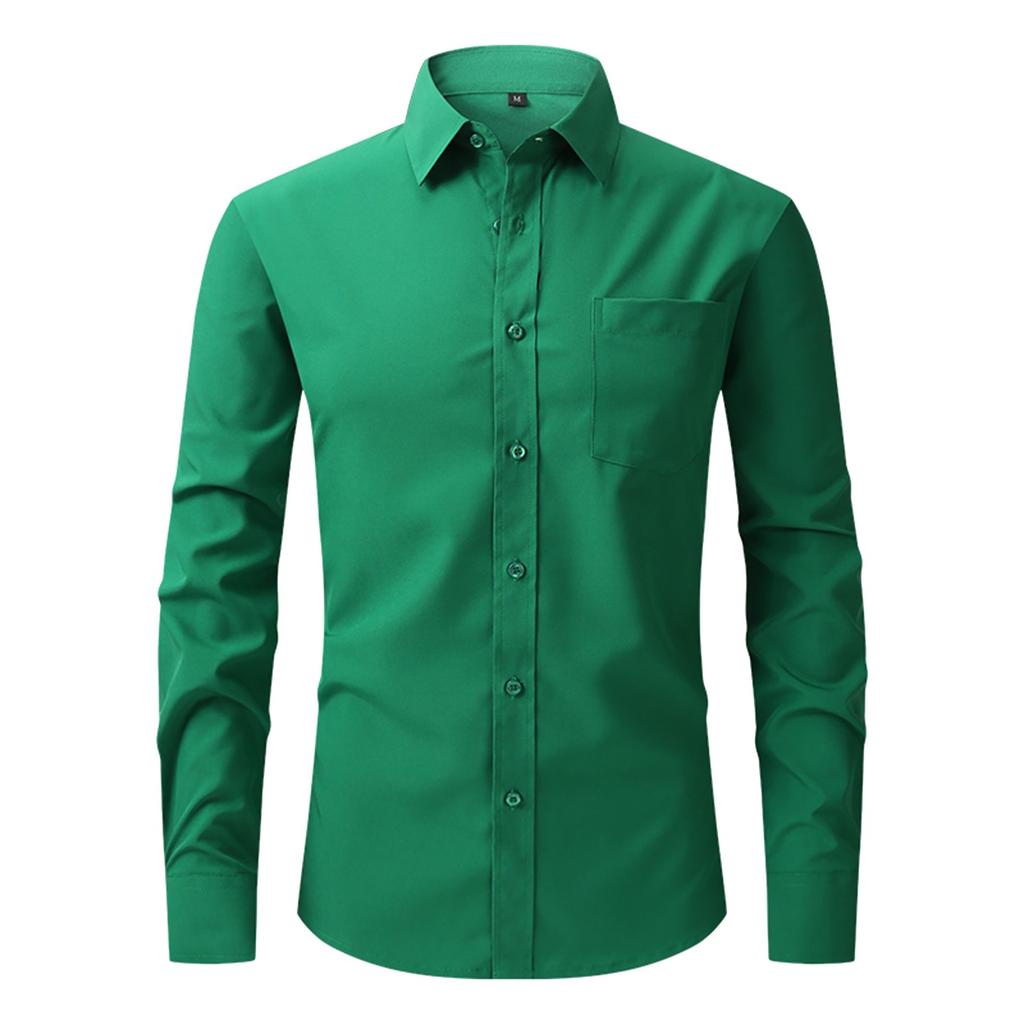 Four Side Stretch Shirt Men's Business Casual Long Sleeve Shirt