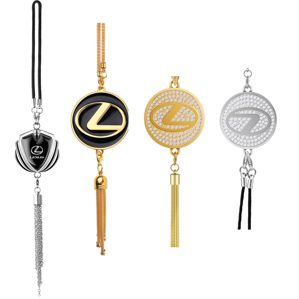 3D Car Metal Hanging Ornament Keychain Rearview Mirror Accessories For LEXUS FSPORT GX460 ES300 RX450h IS250 NX RX GS IS RX400h