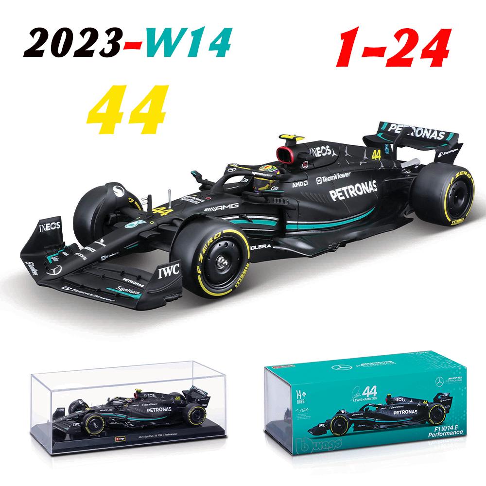 Ббураго 1:24 2022~2025 Mercedes W15 № 44 Хэмилтон № 63 Расселл Серия F1 различные стили Red Bull Ferrari McLaren Литой металлический модельный автомобиль