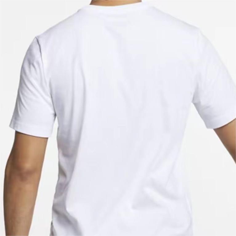 Nike Письменный логотип с круглым вырезом, короткий рукав, простые дышащие шорты со средней талией и завязками, повседневный спортивный костюм AR5050-101+DM4742-010