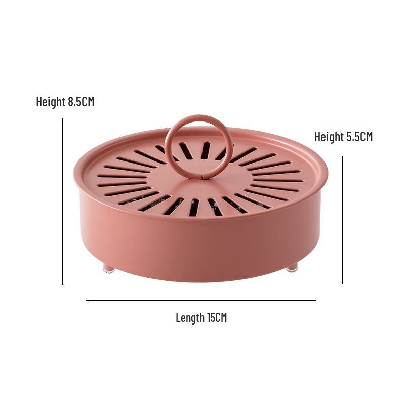 Огнеупорная кованая железная подставка для москитных спиралей с крышкой - Креативная пепельница из углеродистой стали