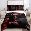 Custom Eternal Name Bedding 3 Piece Set HD Print Duvet Cover Pillowcases for Teens Adult Bedroom Decoration Christmas Gift
