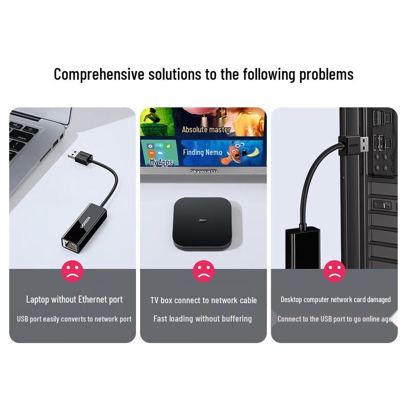 UGREEN USB 2.0 to 100Mbps Ethernet Adapter (CN version)