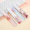 Flower Transparent Acrylic Ruler Girl Ins Multi-functional Creative Handbook Ruler Cartoon Student Stationery