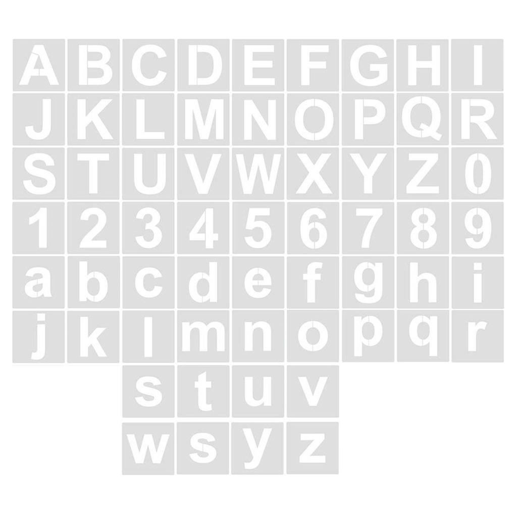 60 шт. трафаретов для букв и цифр, шаблоны для рисования, многоразовые трафареты из ПЭТ для рисования на бумаге, дереве, металле, ткани, стене