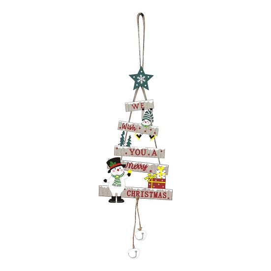 Подвеска Yousheng Christmas, прочная, многоразовая, деревянная, подвесная, для рождественской елки, для праздничного украшения дома