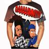Летняя новая модная футболка унисекс с коротким рукавом Craig Smokey x Boondocks Huey Riley с 3D-принтом, повседневная футболка, детские топы 100-6XL