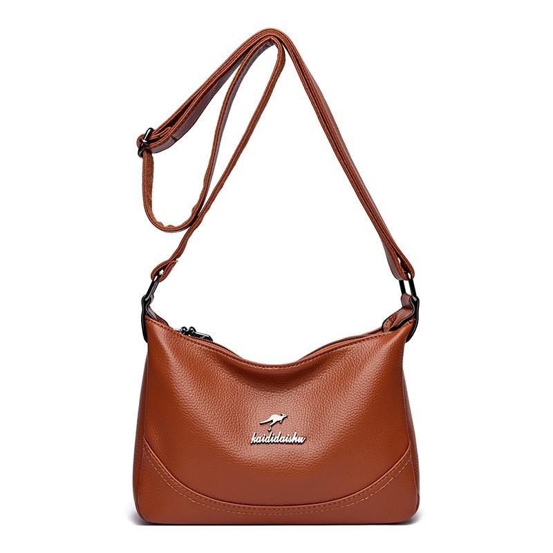 Женская сумка новая городская простая сумка-мессенджер мягкая кожа простая на плечо средняя и старая сумочка