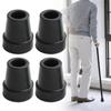 4pcs Durable Walking Stick Ferrule Rubber Trekking Pole Tip Cane Crutch Bottom Pads Climbing