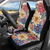 Чехлы на сиденья автомобиля Bulopur Black Boho Цветочные, Только для передних сидений, для женщин и мужчин, с карманом-органайзером, для автомобилей, внедорожников, грузовиков, седанов