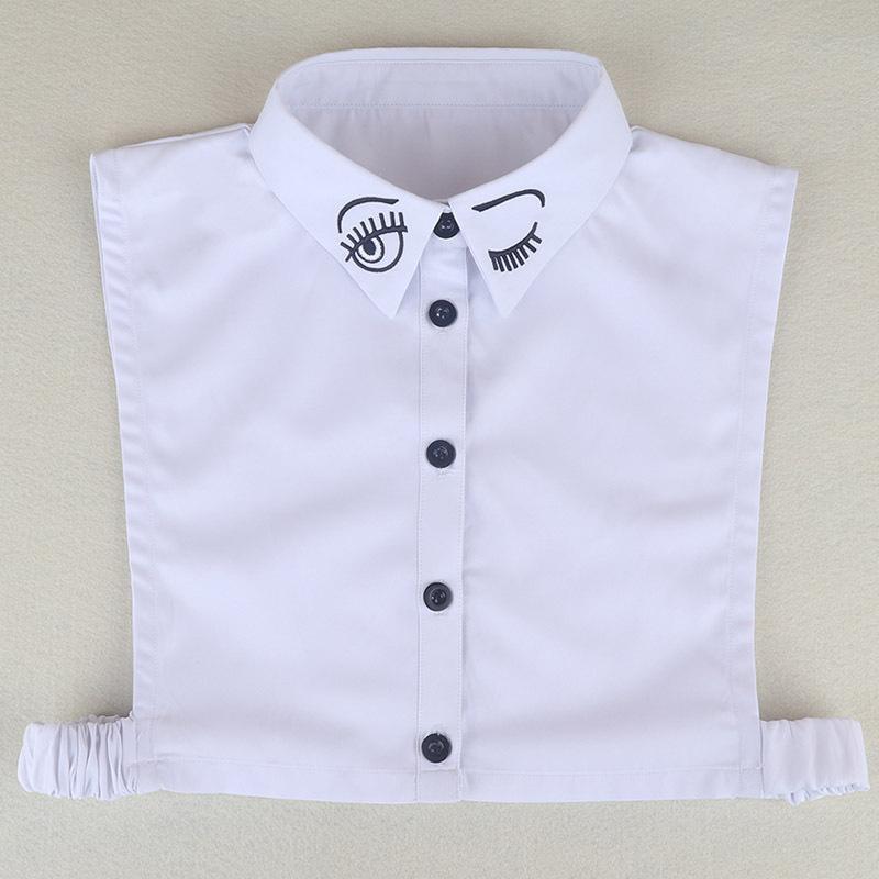 Fashion Women Detachable Collar Shirt Fake Collar White Decoration Ladies False Collar Necklace Dress Lapel Blouse Top