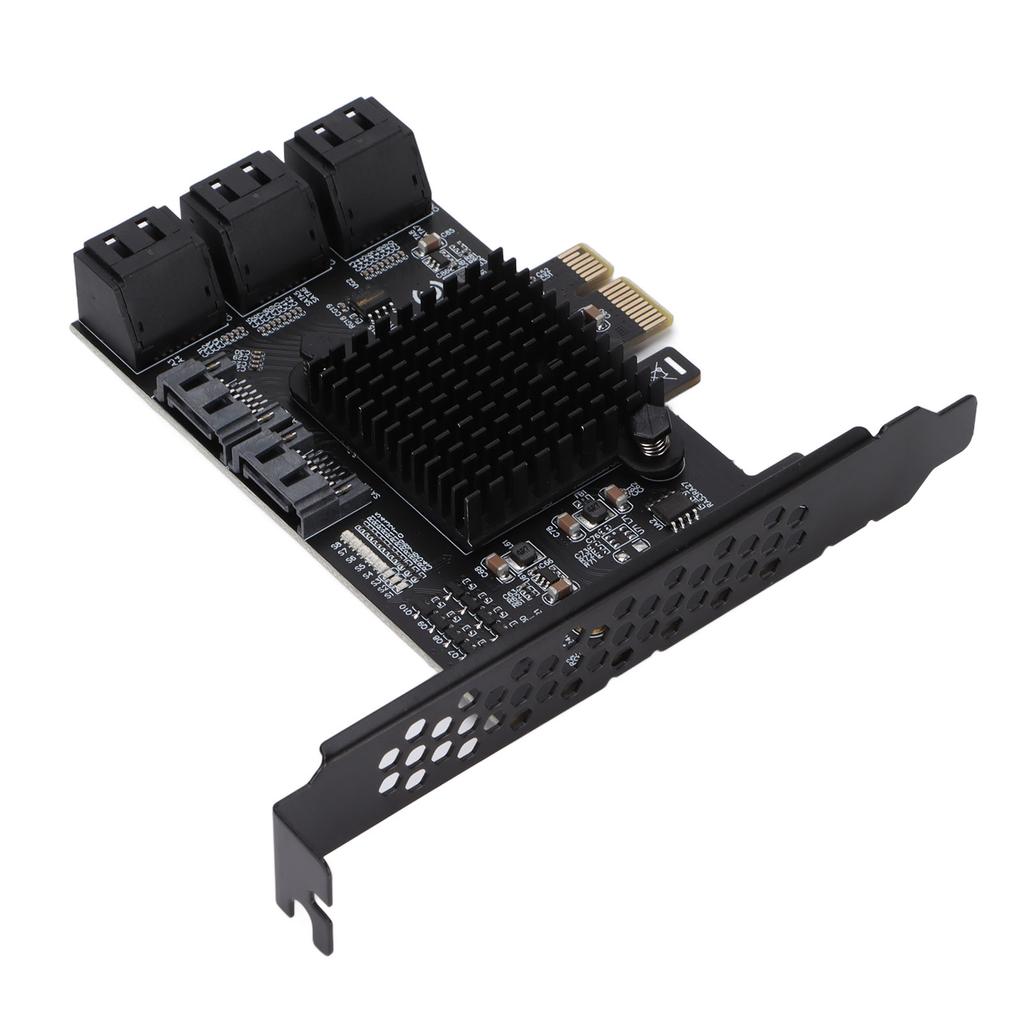 SATA PCIE Card Built in PCI‑E 1X Interface 8xSATA3.0 Output Interfaces Expansion Cards for Win 10