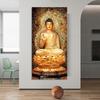 Golden Buddha Paintings Wall Art Posters and Prints Buddhism Canvas Painting Religious Pictures Living Room Home Decoration