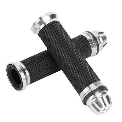 Мотоциклетные CNC алюминиевые резиновые ручки руля для 7/8 руля велосипеда