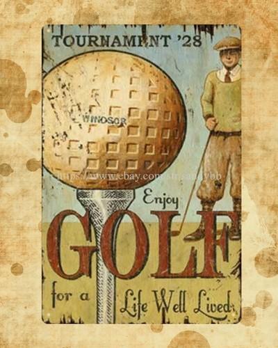 dads garage signs golf tournament metal tin signAluminum