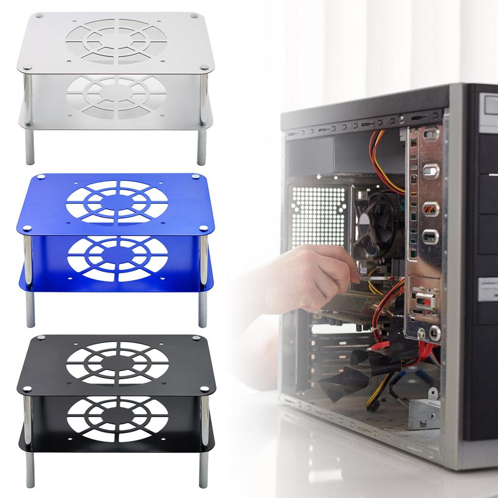 Fanless Cooling Stand for Router Premium Aluminum Material Double Tiers Architecture Thermal Management Solution