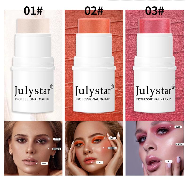 Rouge Pearlescent Highlighter Lazy Sunburn Blush Cream Blush Stick Single Color Matte Blush