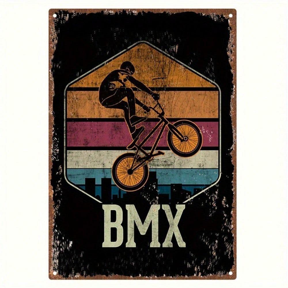 Винтажный BMX Велосипед Металлическая Жестяная Вывеска Ретро Гараж Настенный Декор Постер