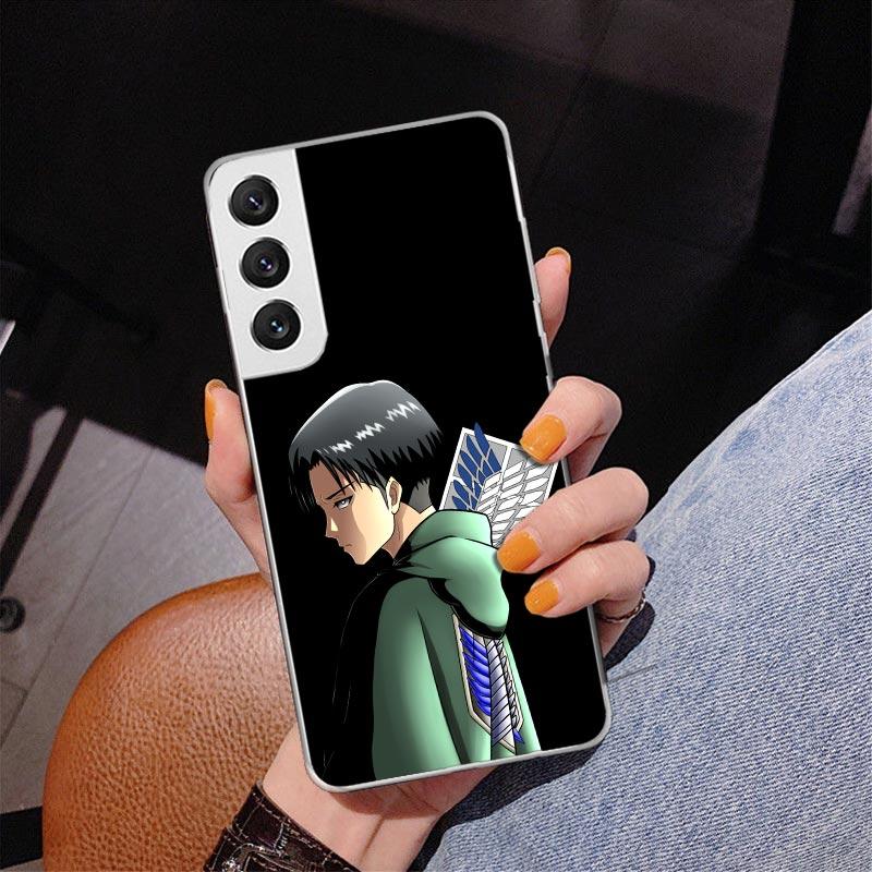 Attack Levi Phone Case For Samsung Galaxy S24 S25 Edge S26 Ultra S23 S22 S21 Plus S20 FE + Personalized Print Cover Galaxy S24 S