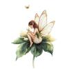 Poster Magic Fairy On Green Leaf Poster Magic Fairy On Green Leaf, 70X100 Cm, Frameless, Matte Paper 230 Gsm