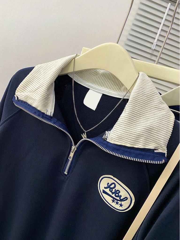 Женский свитшот 2025 XL в американском ретро-стиле - Новый тонкий весенне-осенний стиль