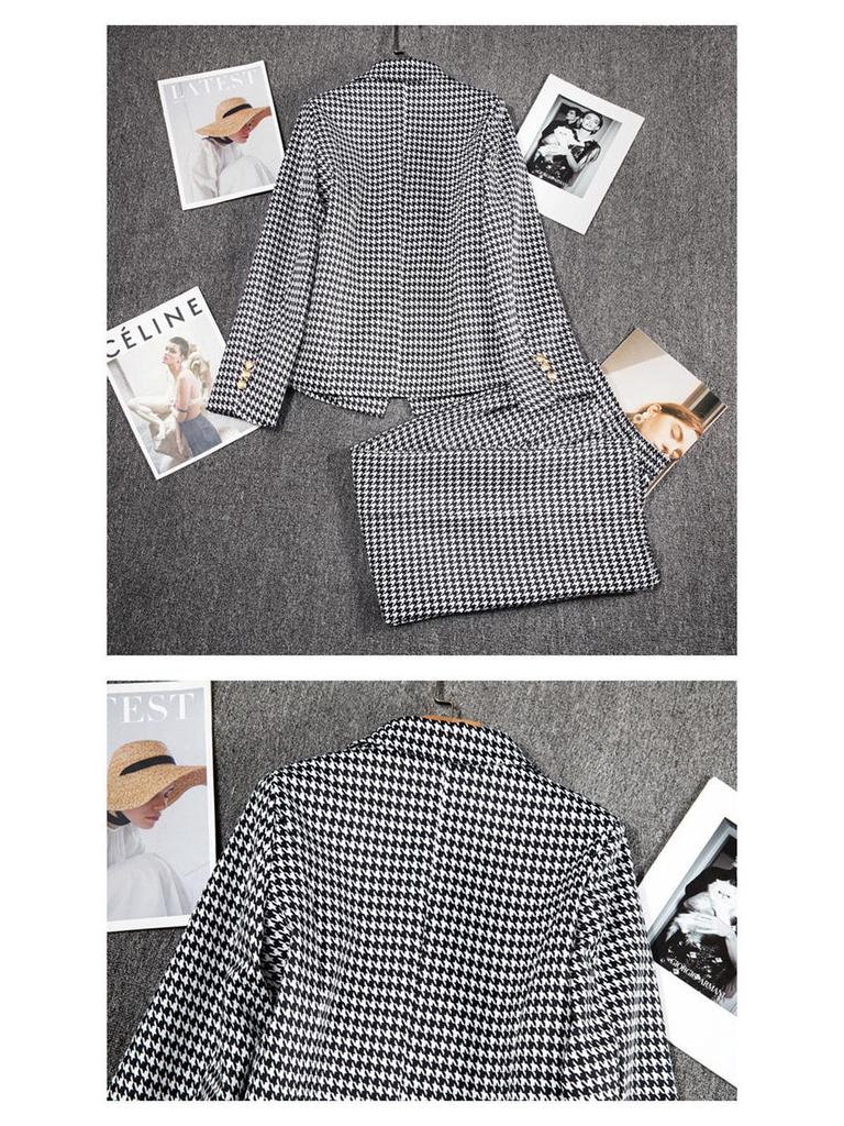 Женский 2025 Осень/Зима Модный Повседневный Укороченный Пиджак Однотонный