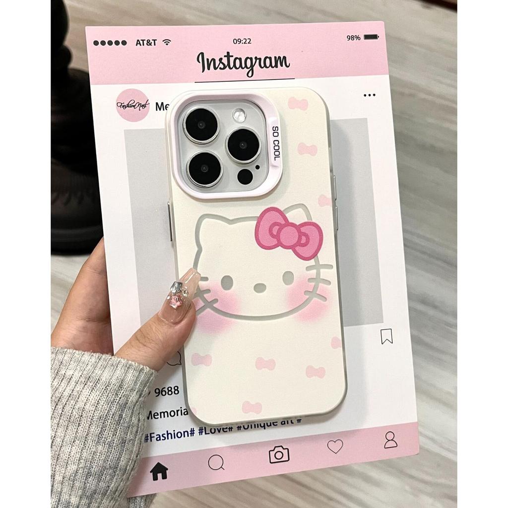 Милый чехол для мобильного телефона KT Cat Big Head Imd, подходит для iPhone 16, защитный чехол для Apple 15, Mate Huawei P70, Xiaomi