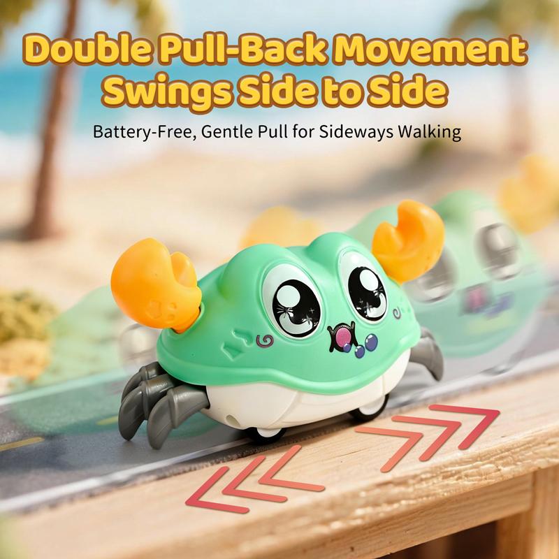 Детская забавная игрушка-краб с двойной силой возврата, имитирующая тряску влево и вправо, ползание краба, имитация пузырей