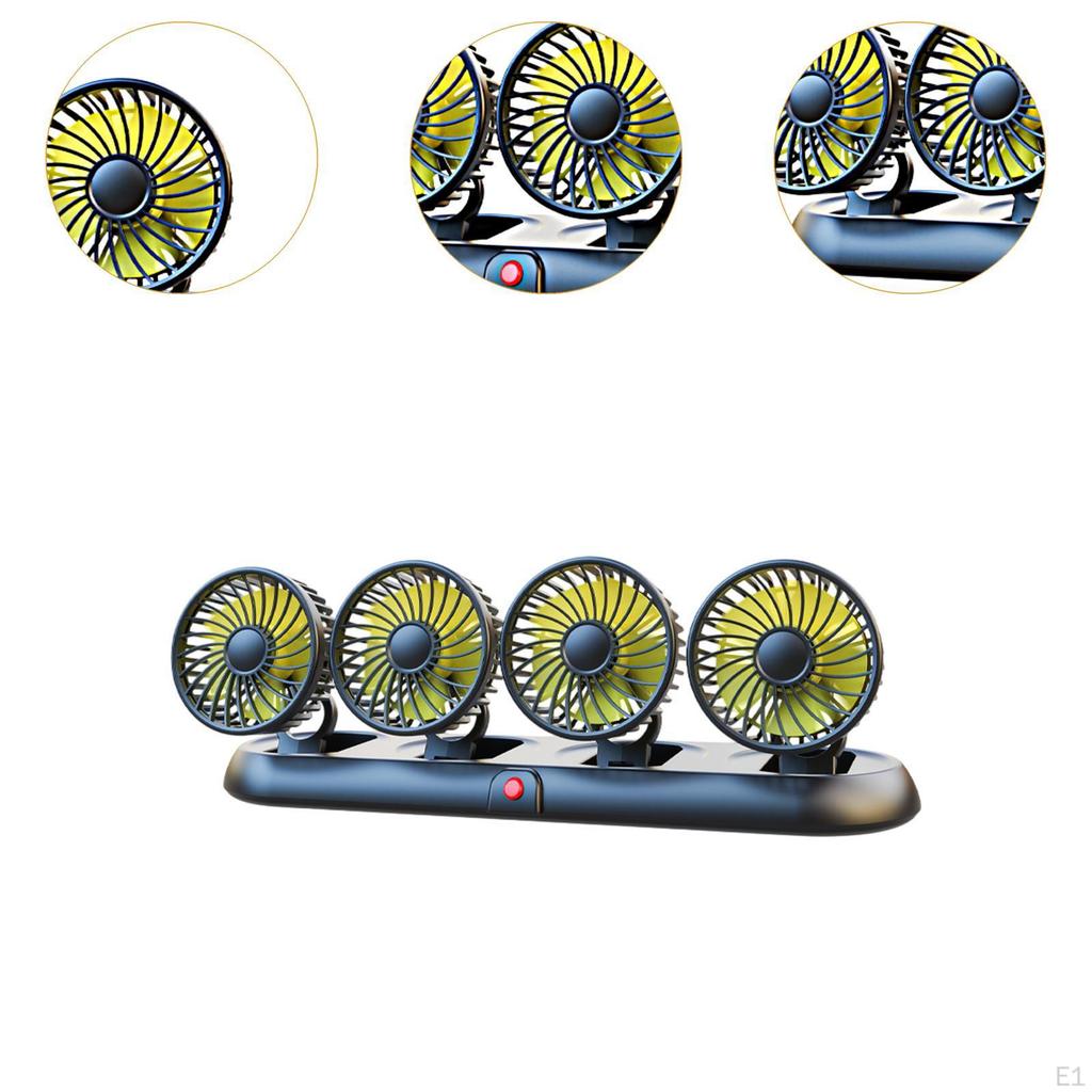 Car Cooling Air Fan Foldable for Truck SUV Silent Easy Installation 3 Speed
