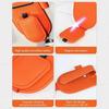 Multi-Functional Sunglasses Holder for Car Sun Visor Clip On PU Leather Card Organizer with Pen Loop