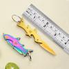 Stainless Steel Fruit Cutter Safe Pocket Cutter Durable Portable Folding Cutter Keychain  Travel