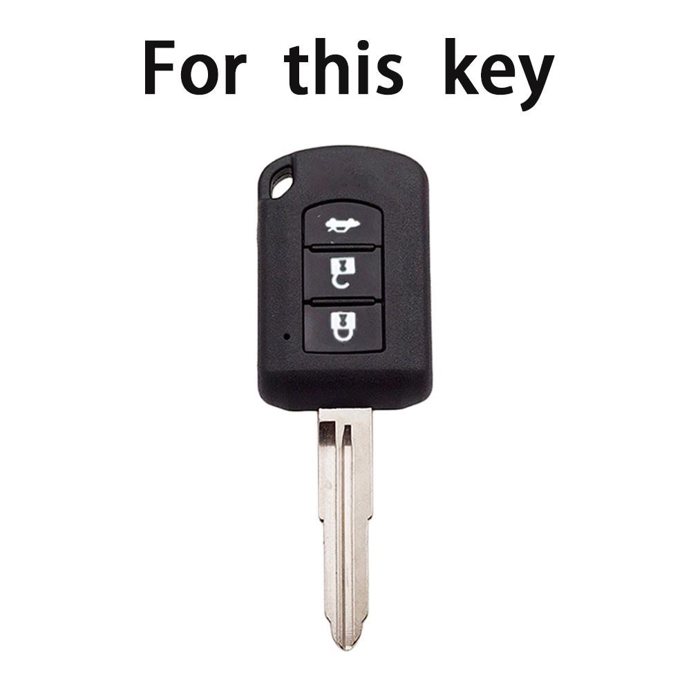 Чехол для автомобильного ключа из ТПУ с 3 кнопками для Mitsubishi Eclipse Cross ASX Lancer EX Galant Outlander Pajero