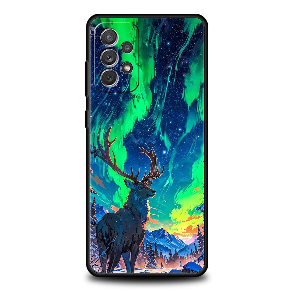 Landscape Winter Light Snow Phone Case For Samsung A15 A13 A51 A71 A41 A31 A21S A03S A05 A35 A55 A23 A25 A33 A53 A73 5G Cover