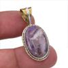 Natural Tiffany Stone 925 Solid Sterling Silver Gift TwoTone Pendant 1.25" P3h39