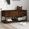 VidaXL Storage Bench Brown Oak 100x42.5x47 Cm Engineered Wood, Bench, Shoe Bench, Entryway Bench, Bench of 839027