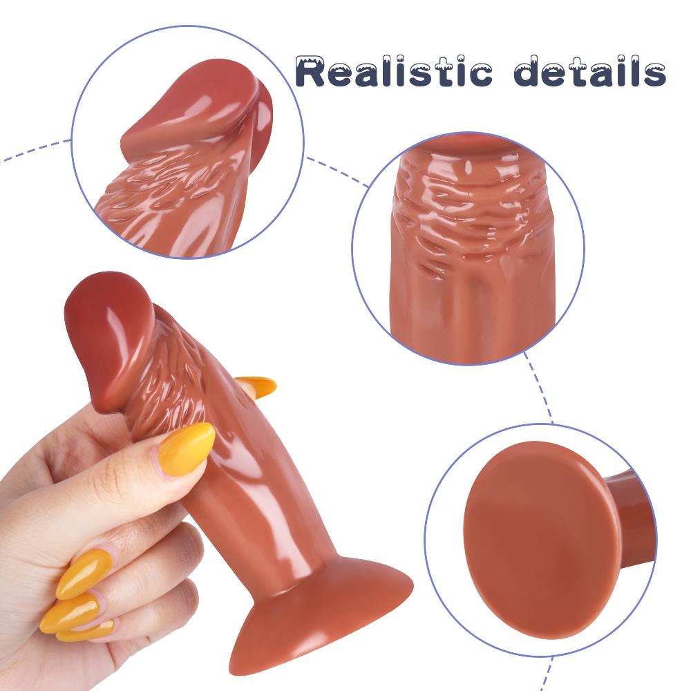 Женский дилдо-присоска Симуляция Искусственный Мини-пенис Передняя и Задняя Анальная пробка Взрослые Секс-товары