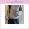 Womens Spring Hoodie With Embroidered Long Sleeves And Oversize Fit For Casual Wear