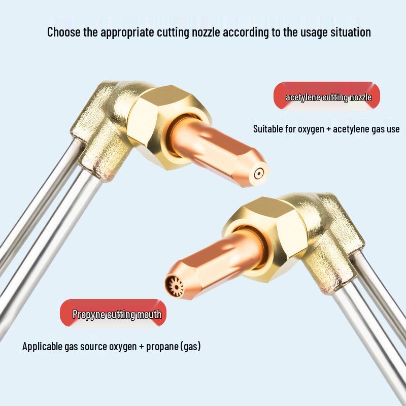 All-Copper Stainless Steel Extended & Thickened Oxygen Acetylene Cutting/Welding Torch Injector, Model G01-30/100/300.