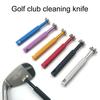 1 Set Golf Club Groove Sharpener with 6 Heads Compact Size Reusable 6-Tip Golf Club Re-Grooving Cleaning Tool