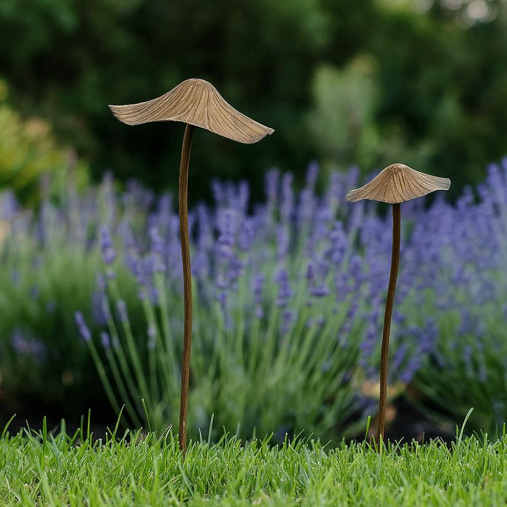 Металл Металл Ржавый Гриб Хэллоуин Украшение Ржавый Гриб Табличка Садовое Украшение Набор Сад