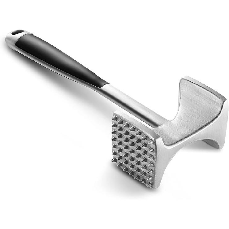 KITEXPERT Meat Tenderizer Hammer with Comfortable-Grip Handle, Dual-side Mallet for Kitchen, Heavy Duty Pounder For Tenderizing Steak, Beef and Fish
