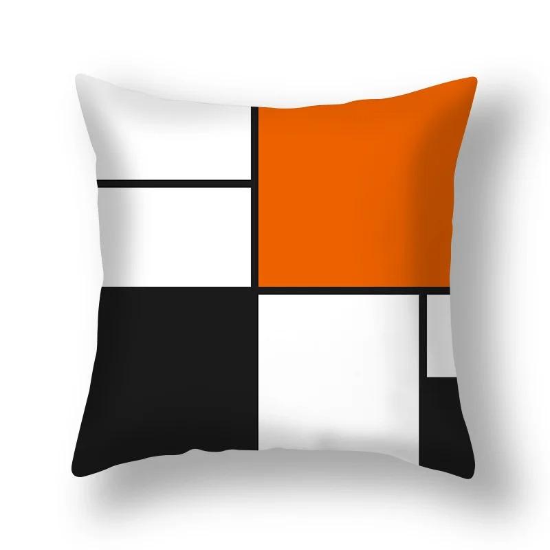 Геометрическая красная и черная волна декоративная наволочка для подушки украшения для автомобиля офис гостиная диван дома наволочка