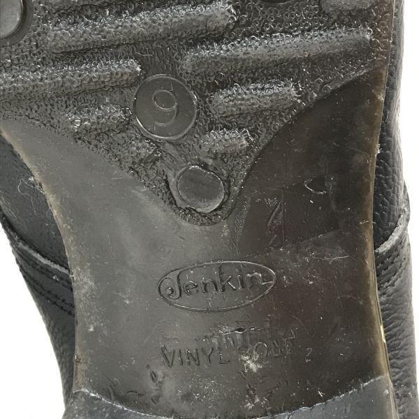 Винтажные/JENKIN/Кожаные европейские сервисные туфли со стальным носком, простой носок/9/27.5/Черный/ЧЕРНЫЙ/Безопасность/Деловые туфли(ИСПОЛЬЗОВАЛ)