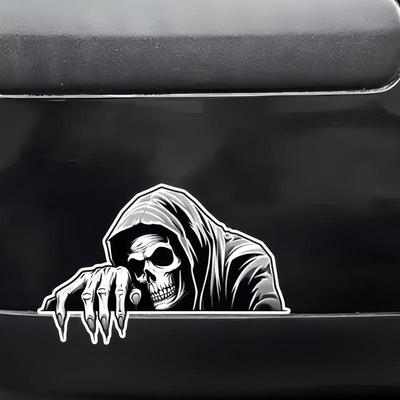 Автомобильные наклейки на зеркала Декор Жуткий Череп Наклейки на окна автомобиля Водонепроницаемые Клейкие Автомобильная Декорация Стойкие к выцветанию Автомобильный Экстерьер